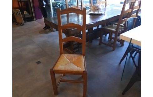 6 CHAISES PAILLEES