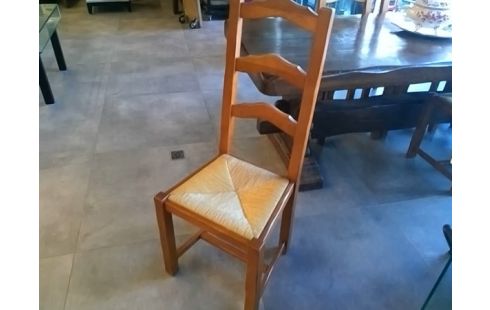 6 CHAISES PAILLEES