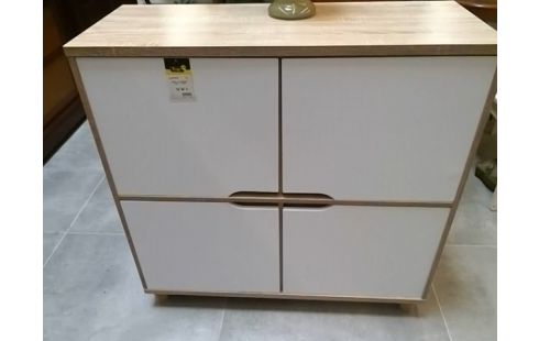 MEUBLE DE RANGEMENT BLANC 4 PORTES