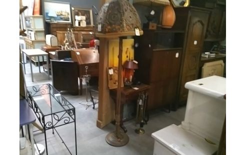 LAMPADAIRE MAROCAIN DU XIXe SIECLE LAITON TISSU & BOIS LAMPADAIRE MAROCAIN DU XIXE SIECLE LAITON TISSU & BOIS