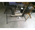 CONSOLE PLATEAU VERRE/F FORGE