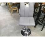 TABOURET DE BAR TISSU GRIS