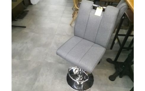 TABOURET DE BAR TISSU GRIS