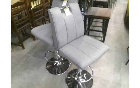 TABOURET DE BAR TISSU GRIS