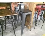 TABOURET DE BAR METAL GRIS OU NOIR