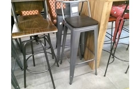 TABOURET DE BAR METAL GRIS OU NOIR
