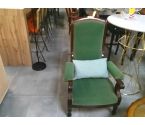 FAUTEUIL ACCOUDOIR A CROSS VELOUR VERT