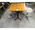 TABLE BISTROT BOIS 4 P 2 PIEDS FF NOIR