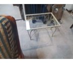 TABLE BASSE FER FORGE ET VERRE F