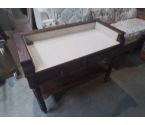 TABLE DE TOILETTE MARBRE BLANC 2T