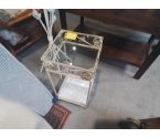 SELLETTE VERRE METAL ET MARBRE