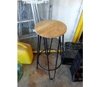 TABOURET MÉTAL ET BOIS