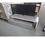 MEUBLE TV GAUTIER MODERNE GRIS LED 1 TIROIR