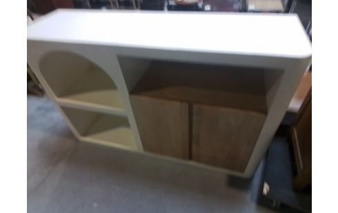 MEUBLE BLANC ET BOIS 3N2P
