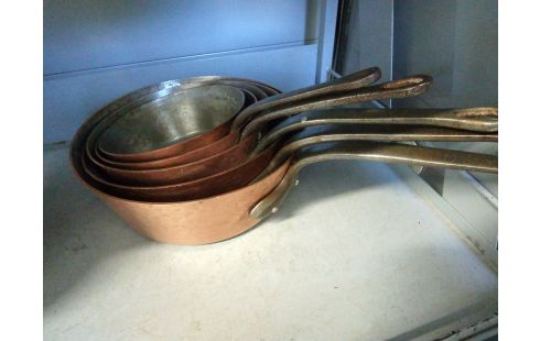 CASSEROLE CUIVRE LOT DE 5