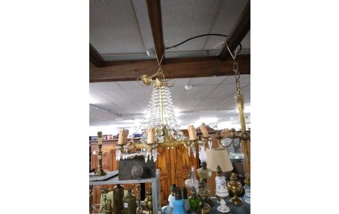 LUSTRE PAMPILLES DORÉ