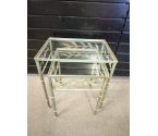 TABLES GIGOGNES METAL VERRE
