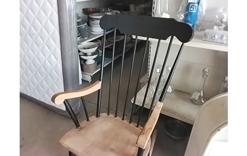 ROCKING CHAIR BOIS MASSIF BICOLORES / A COLLER