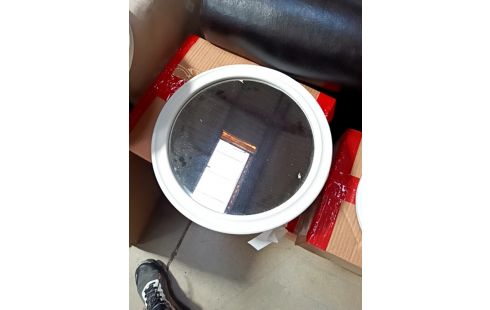 MIROIR ROND BLANC GM