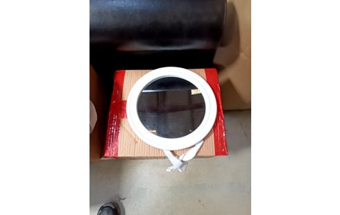 MIROIR ROND BLANC MM