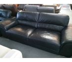 CANAPE 2.5 PLACES CUIR NOIR (GRIFFURES)