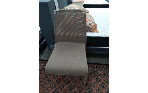 CHAISE TOILE PVC GRIS