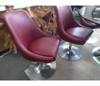 6 CHAISES PIVOTANTE ROUGE