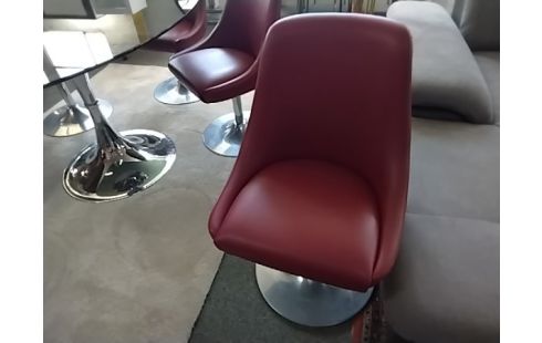 6 CHAISES PIVOTANTE ROUGE