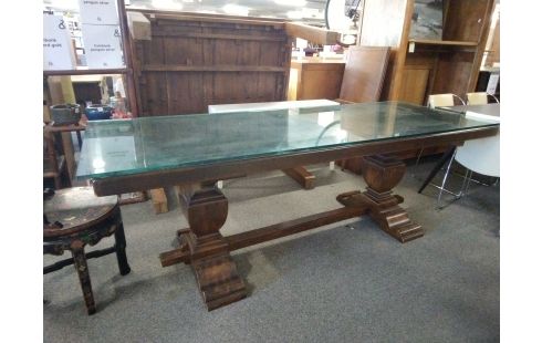 TABLE CHENE PIEDS BALUSTRE