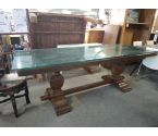 TABLE CHENE PIEDS BALUSTRE