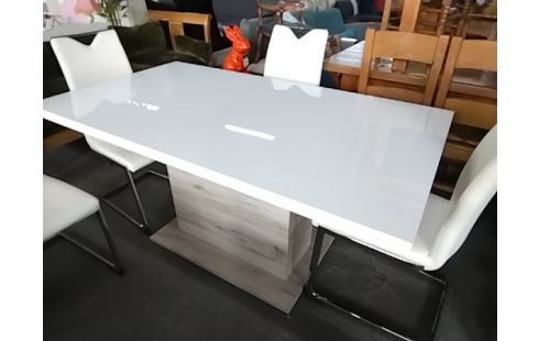 TABLE MODERNE ALLONGE BLANCHE ST TROPEZ