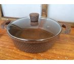FAITOUT BAS MARRON AVEC COUVERCLE D28 CM