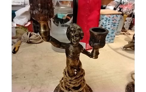 LAMPE DE CHEVET BRONZE ENFANT