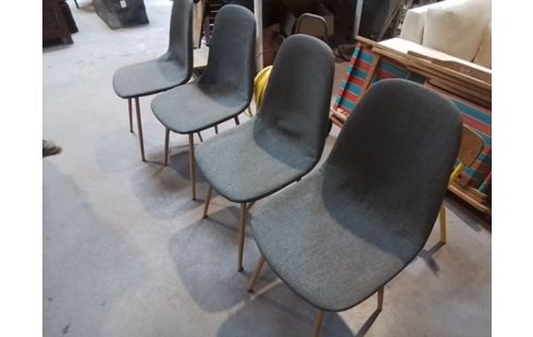 CHAISE X4 TISSU GRIS