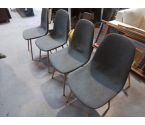 CHAISE X4 TISSU GRIS
