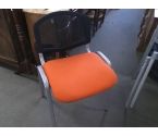 CHAISE PIED METAL ASSISES ORANGE