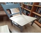 CHAISE BOIS GRIS ET BEIGE IKEA