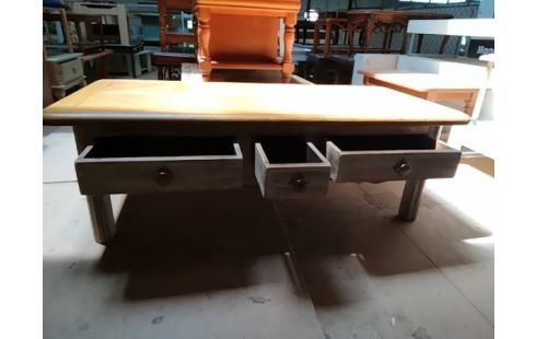 TABLE BASSE RUSTIQUE VIS À VIS