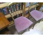 CHAISE BOIS DORE ASSISE ROSE
