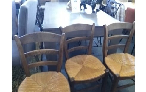 LOT DE 3 CHAISES PAILLEES