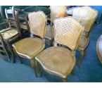 LOT DE 4 CHAISES CANNEES