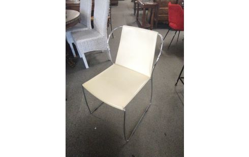 CHAISE CHROME CUIR LOT DE 6