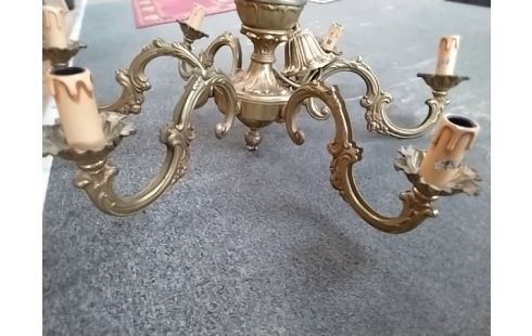 LUSTRE 6 BRANCHES BRONZE