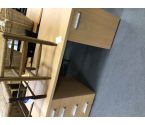 BUREAU COULEUR HETRE 4 TIROIRS 1 PORTE