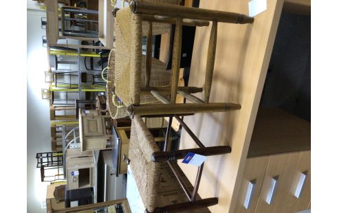 TABOURET CHENE + PAILLAGE