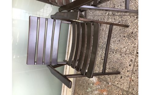 CHAISE DE JARDIN BOIS FONCE PM