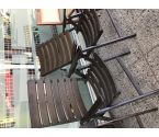 CHAISE DE JARDIN BOIS FONCE GM