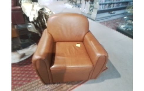FAUTEUIL CLUB CUIR MARRON