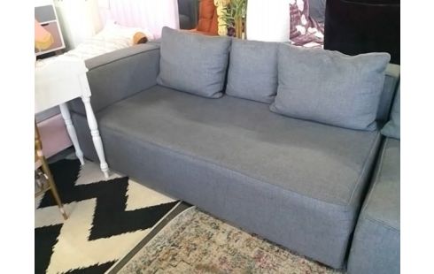 CANAPE D'ANGLE ARRONDIS TISSU GRIS (QLQS TACHES)