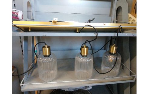 SUSPENSION VERRE 3 GLOBES